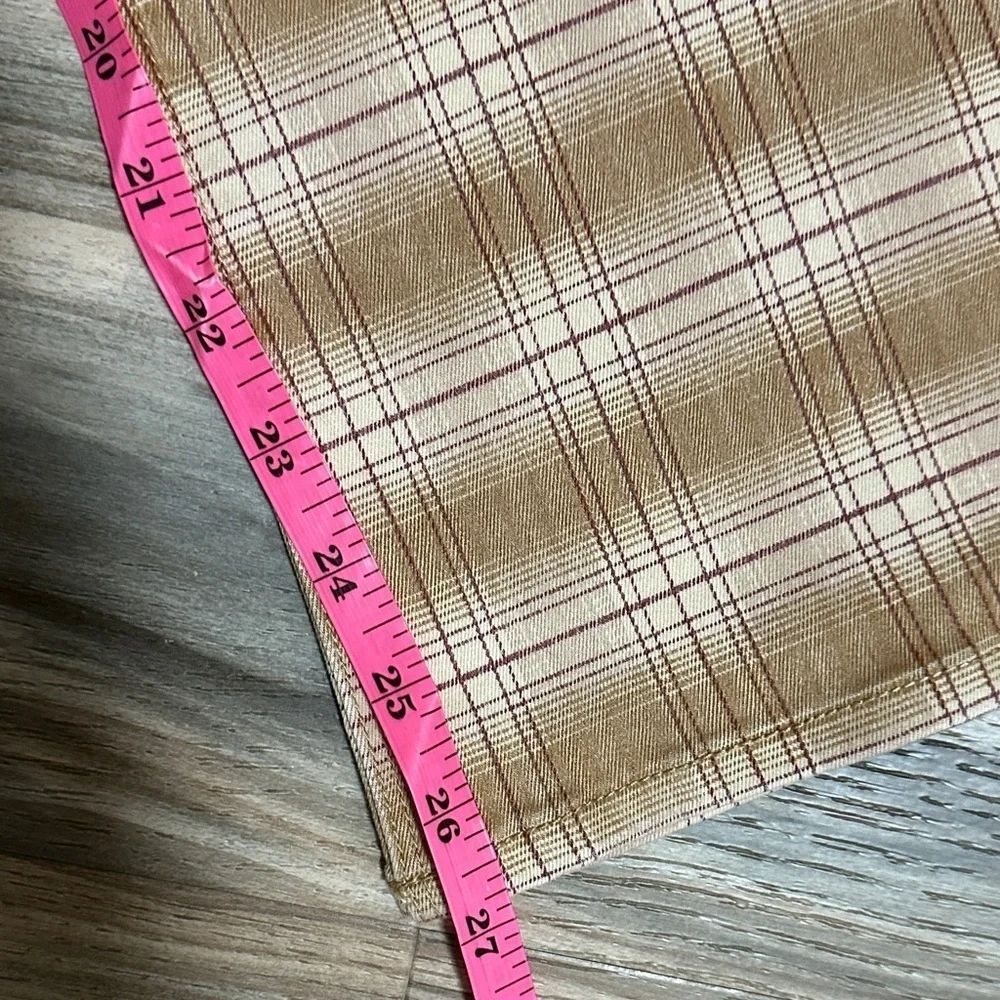 Hudson Women’s Barbara High-Rise Bootcut Jeans in Tan Plaid Size 27 NWT